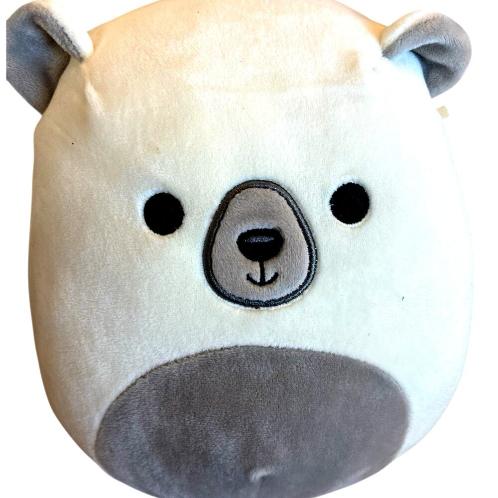 Original Squishmallow 8in Brooke Polar Bear Grey Nose White Fuzzy RARE HTF 2021